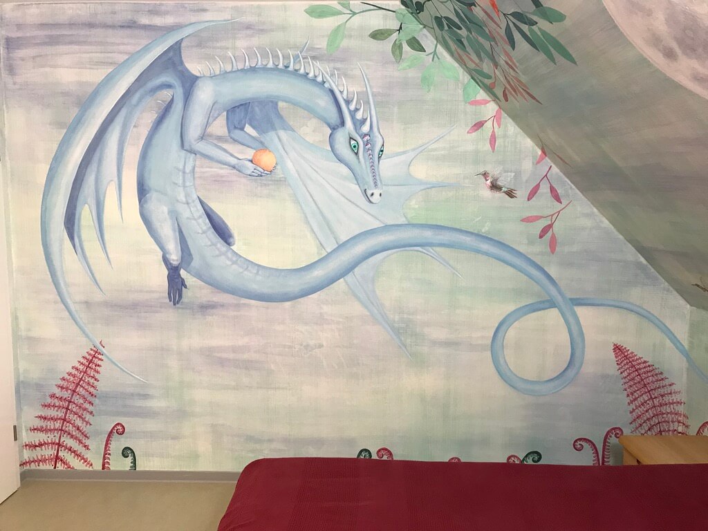 Wandmalerei Drachen